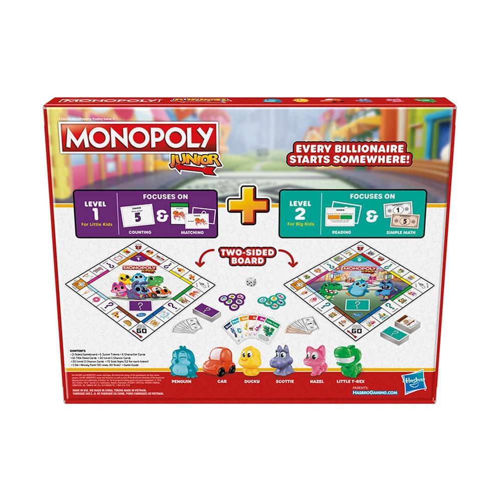 Hasbro Monopoly Junior 2 Si 1 Arada F8562
