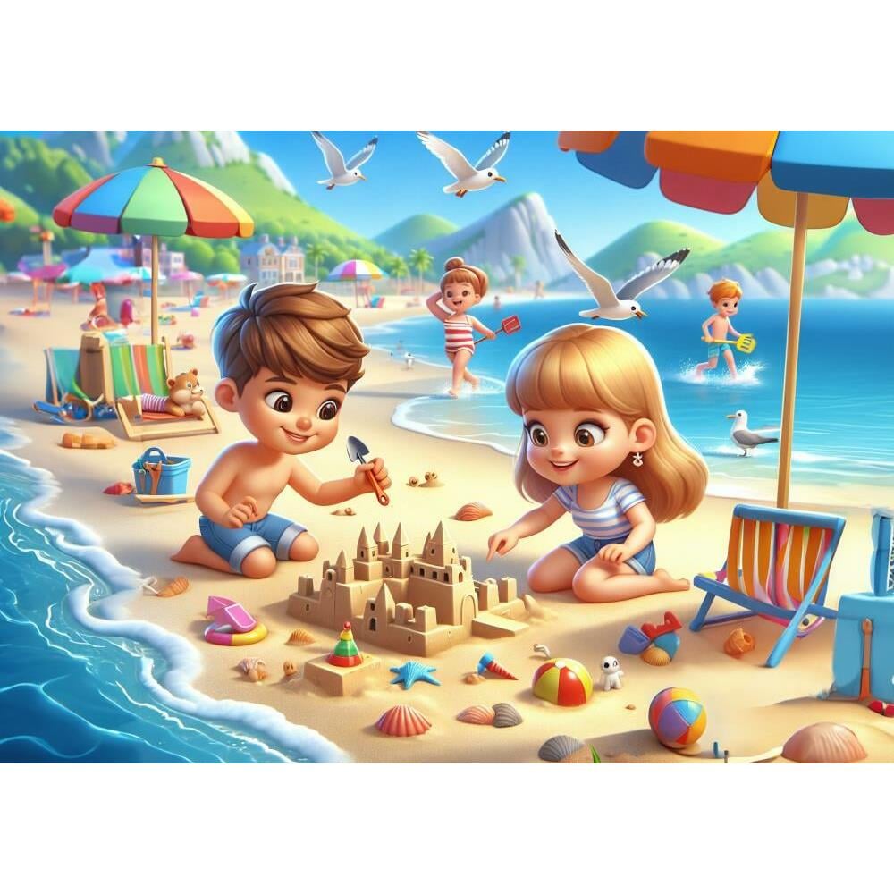 Heidi Oyuncak Art Çocuk Plaj Keyfi 100 Parça Puzzle 35419