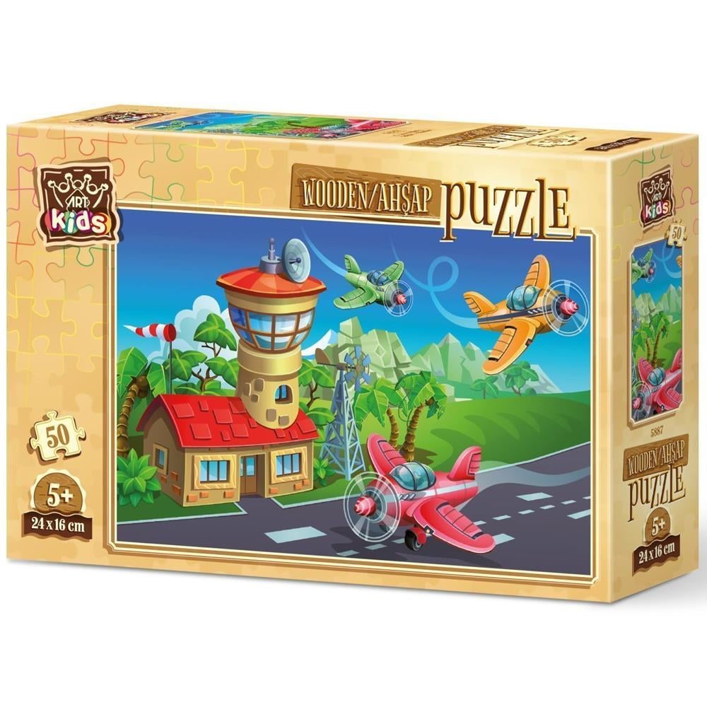 Heidi Oyuncak Art Kids Çılgın Pilotlar 50 Parça Ahşap Puzzle 5887