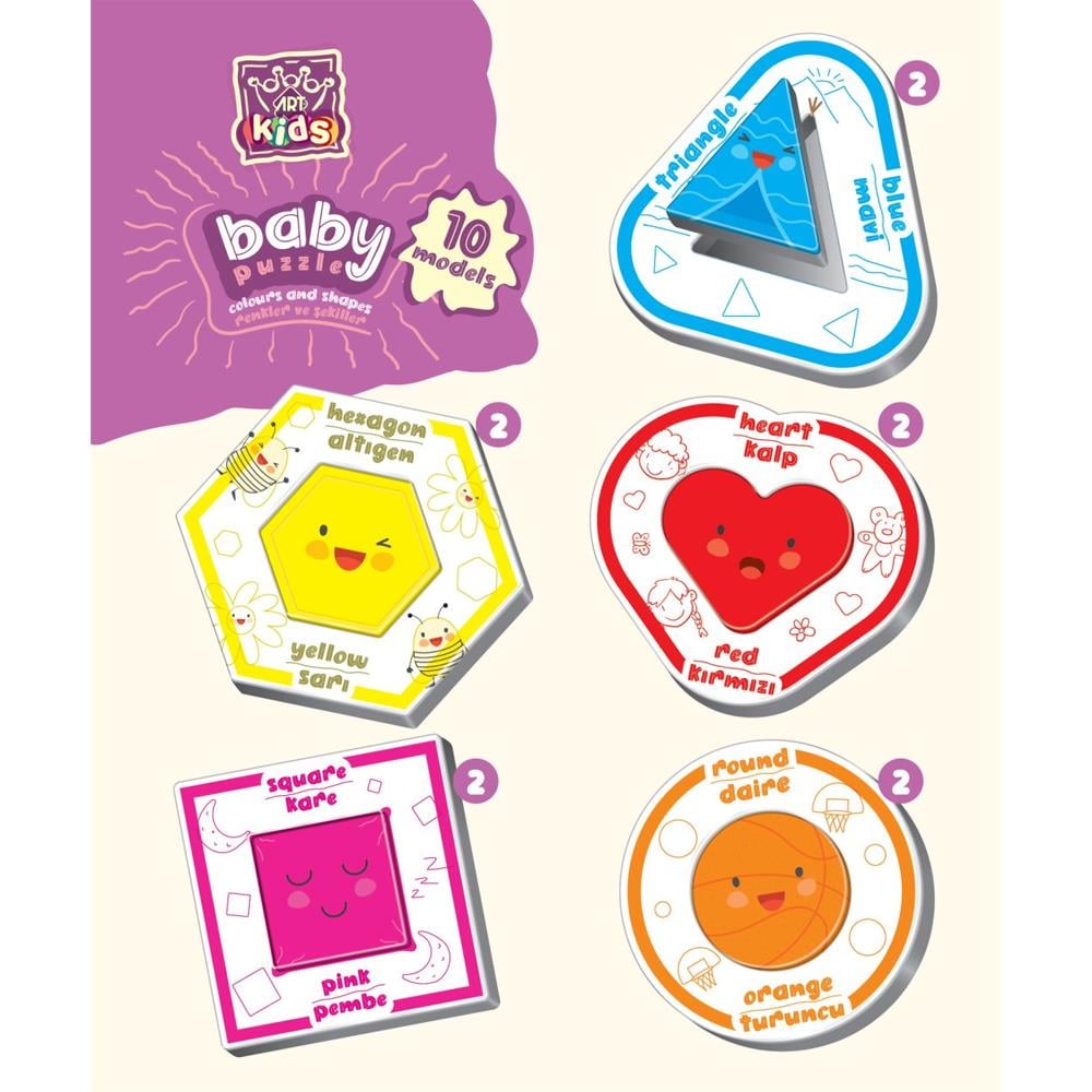 Heidi Oyuncak Art Kids Şekiller ve Renkler Baby Puzzle 5823