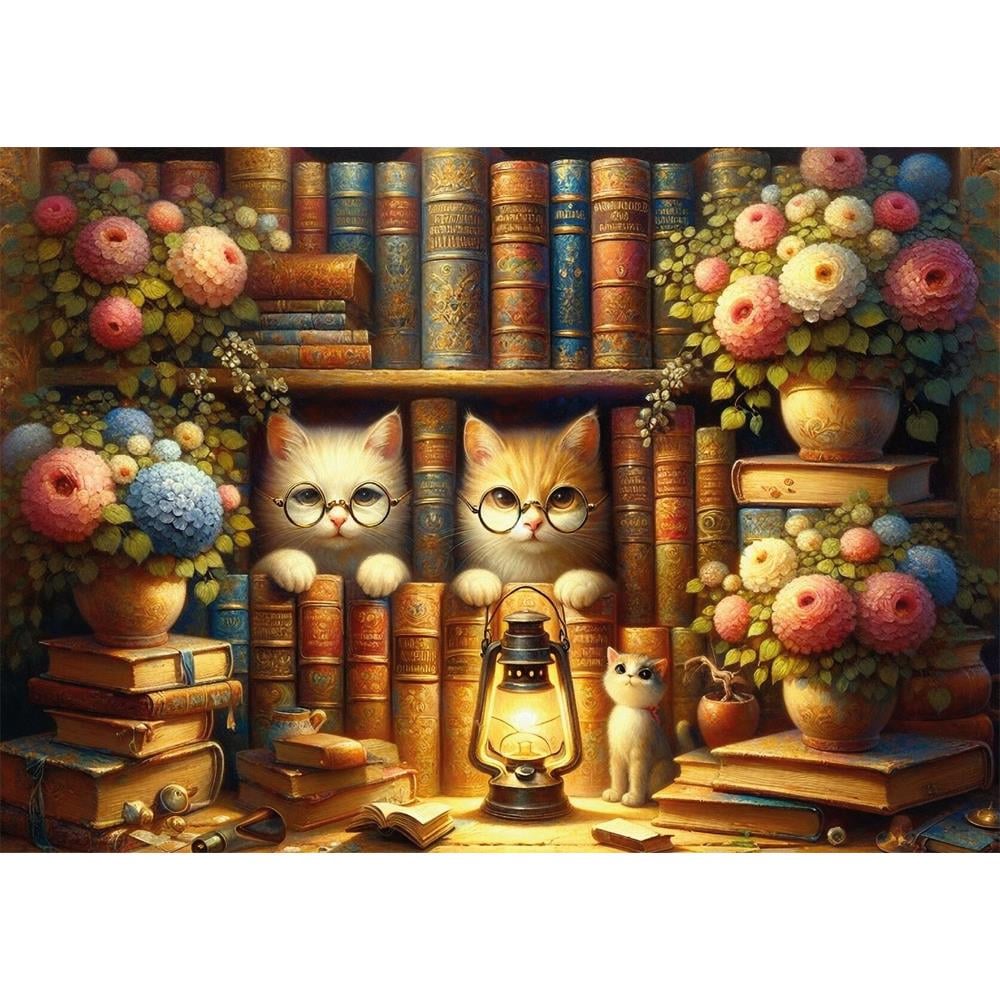 Heidi Oyuncak Art Puzzle Bilge Kediler Kitaplığı 260 Parça Puzzle 40269
