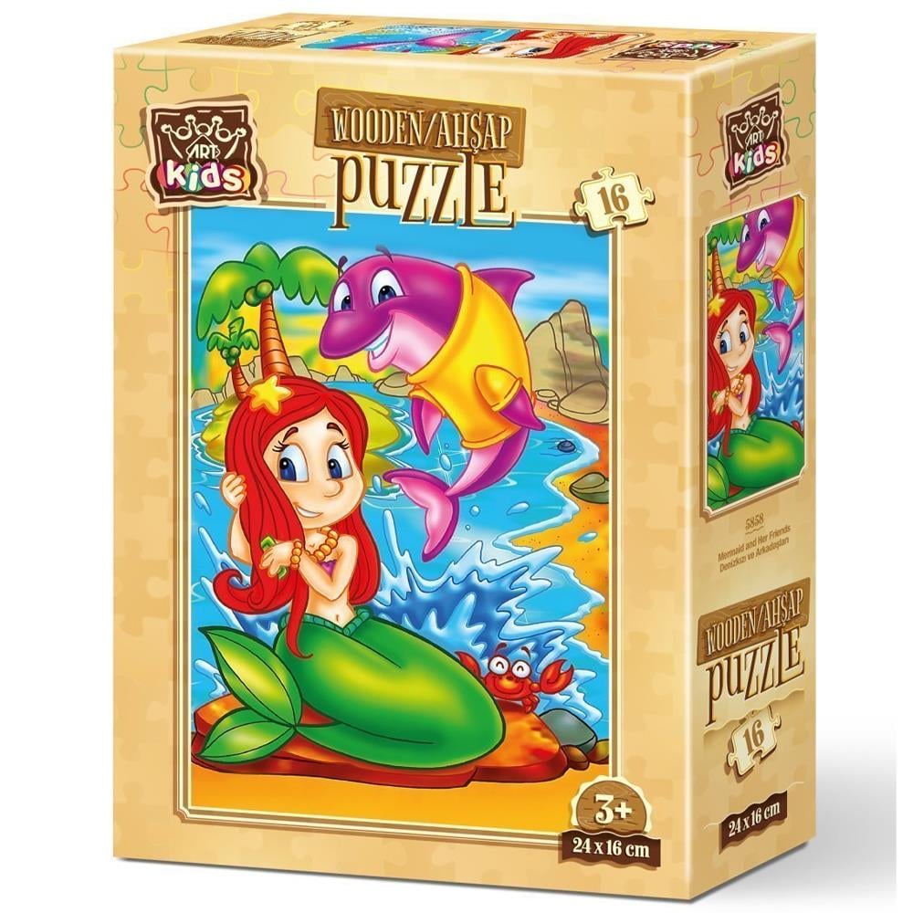 Heidi Oyuncak Art Puzzle Deniz Kızı Ve Arkadaşları 16 Parça 5858