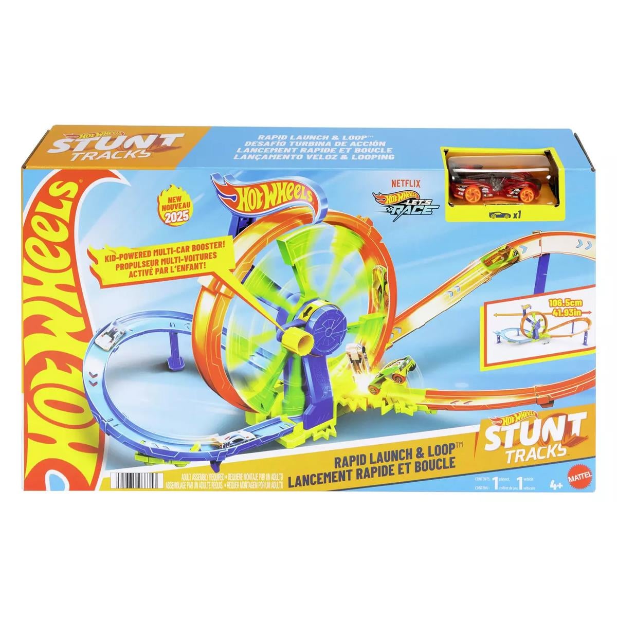 Hot Wheels Hızlı Fırlatma Ve Döngü Parkuru Oyun Seti JBX65