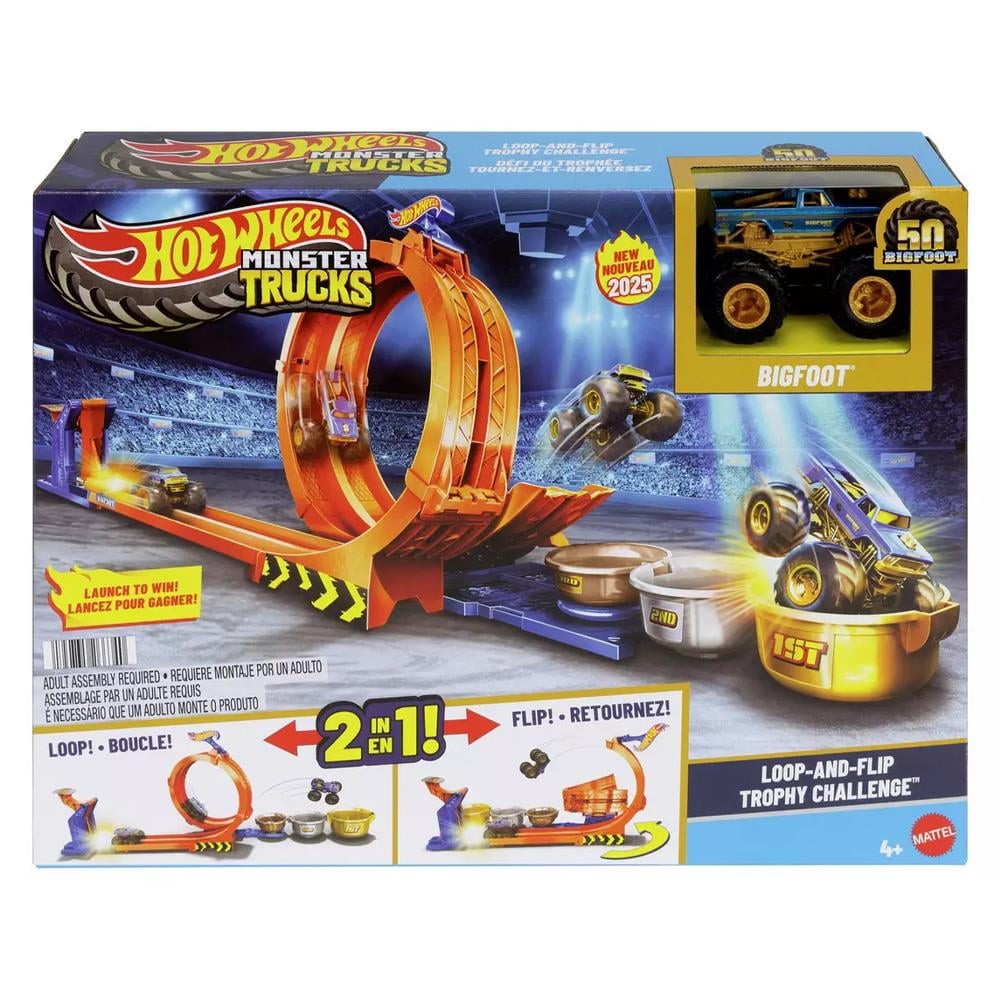 Hot Wheels Monster Trucks Döngü Ve Takla Bigfoot Oyun Parkuru JBX64