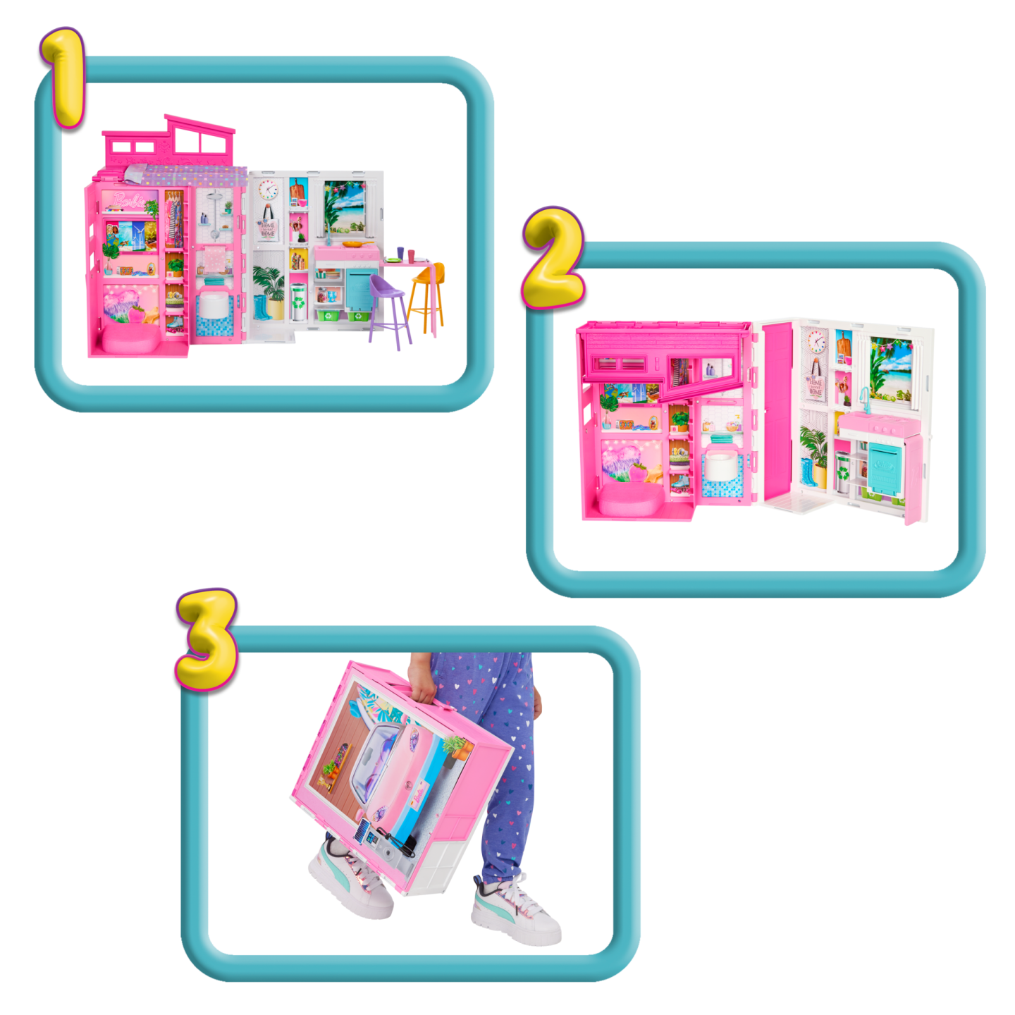 HRJ76 BARBIE'NIN YENI PORTATIF EVI 2024