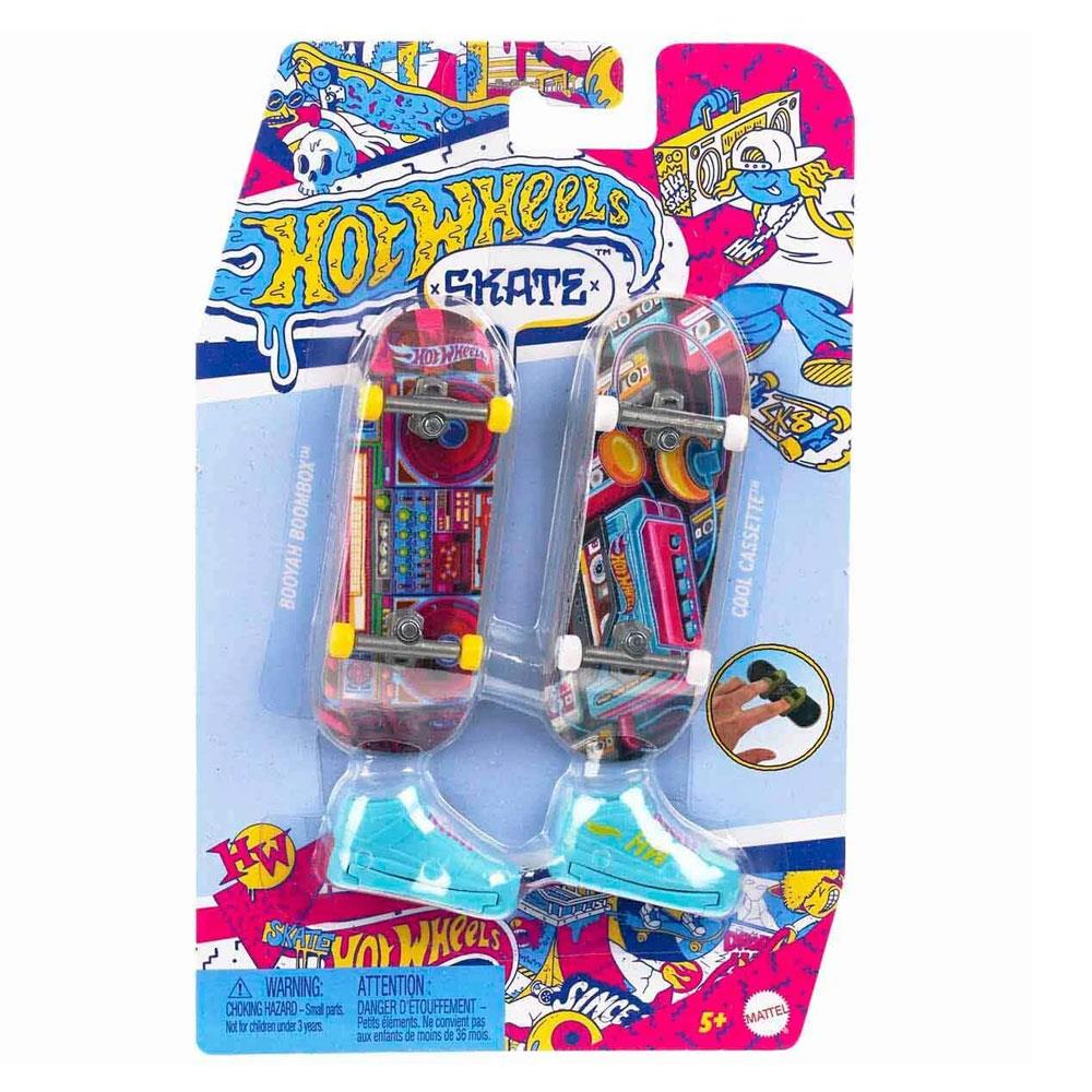 HXL17 HOT WHEELS SKATE RETRO TEMALI IKILI PARMAK KAYKAY VE AYAKKABI PAKETLERI