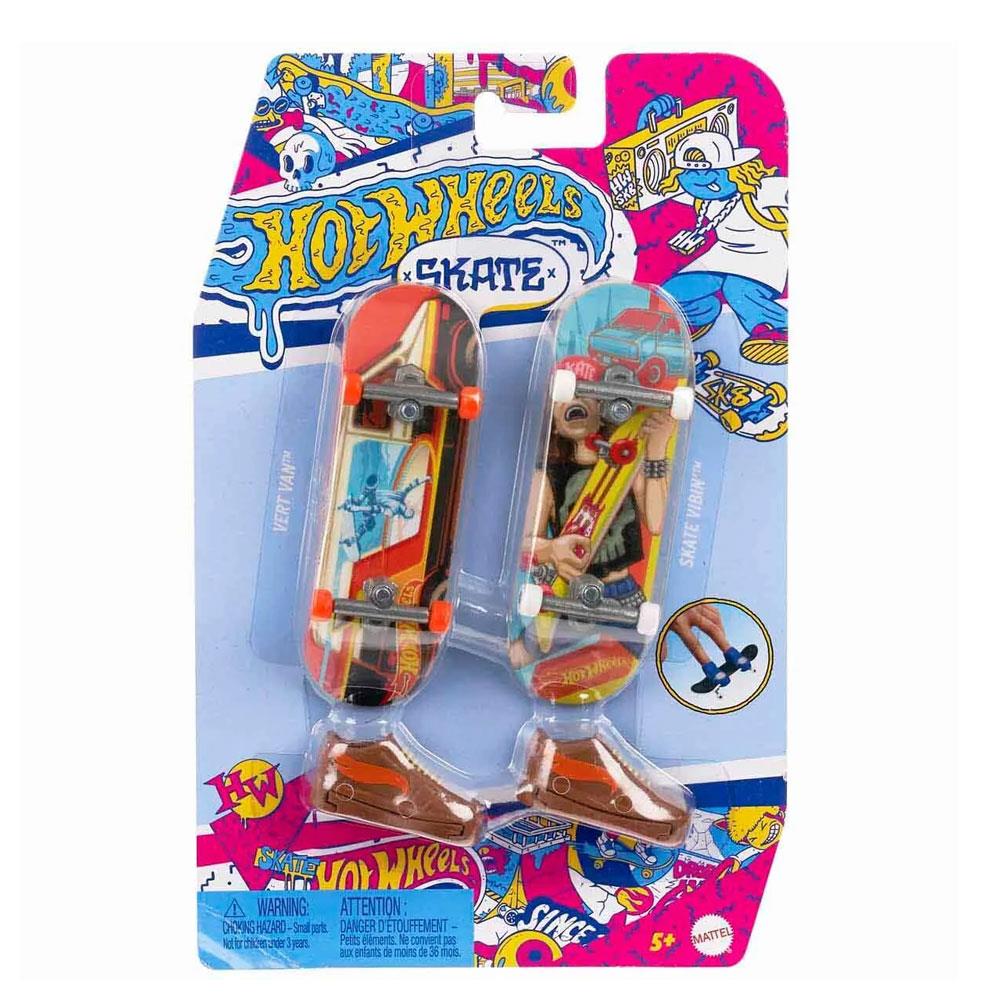 HXL17 HOT WHEELS SKATE RETRO TEMALI IKILI PARMAK KAYKAY VE AYAKKABI PAKETLERI