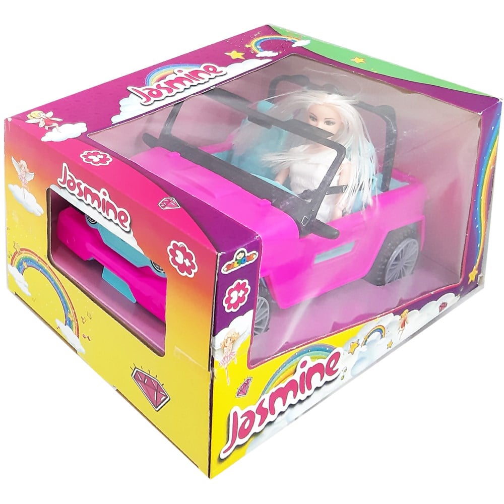 Jasmine Bebekli Jeep 34 Cm Pembe/Turkuaz GLT-E101-A