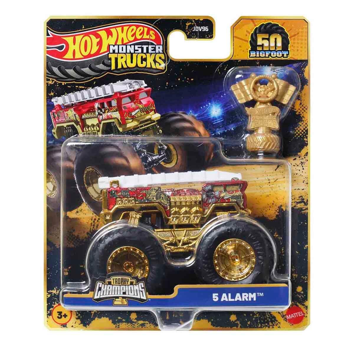 JDV96 HOT WHEELS MONSTER TRUCKS BIGFOOT TROPHY SAMPIYONLARI TEKLI ARABALAR