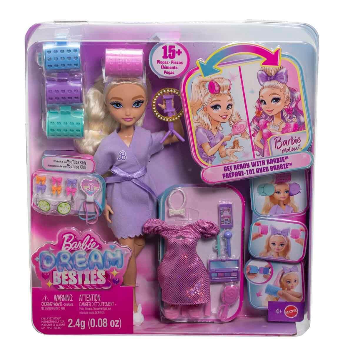 JGG38 BARBIE DREAM BESTIES BARBIE ILE HAZIRLAN MALIBU BEBEK VE AKSESUARLARI