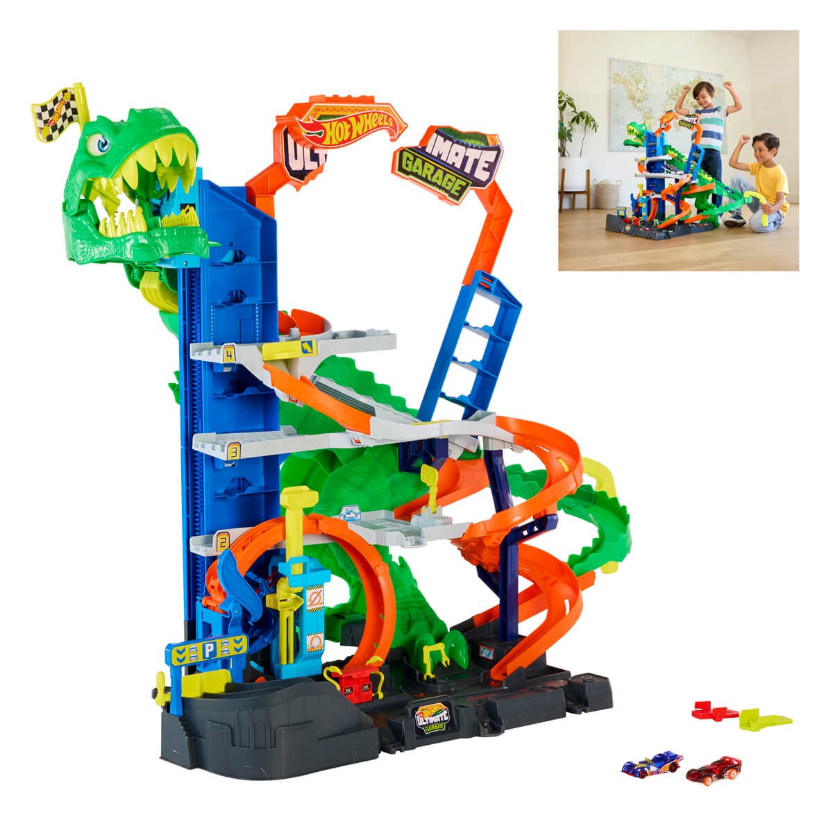 JHL98 HOT WHEELS CITY ULTIMATE T-REX GARAJI