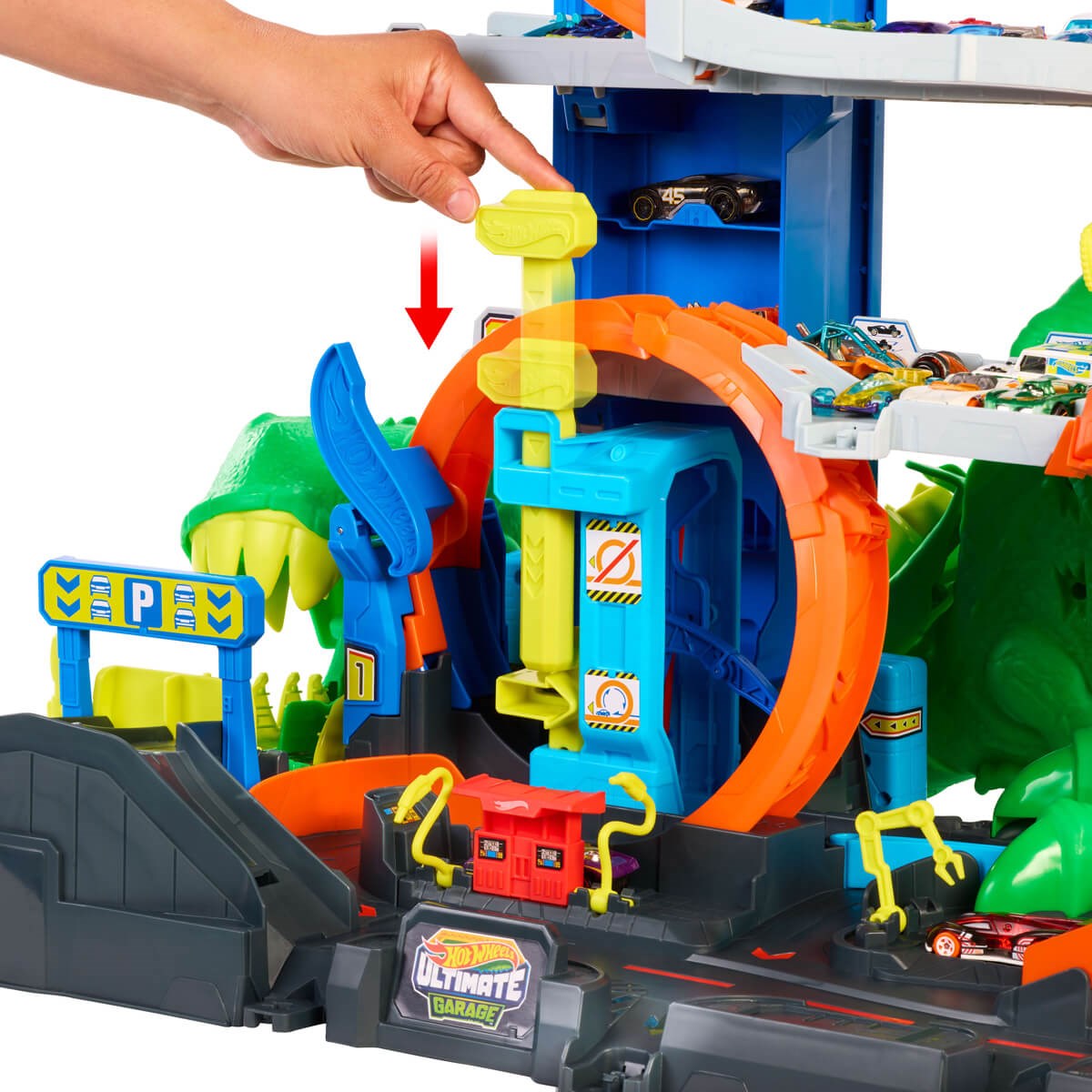 JHL98 HOT WHEELS CITY ULTIMATE T-REX GARAJI