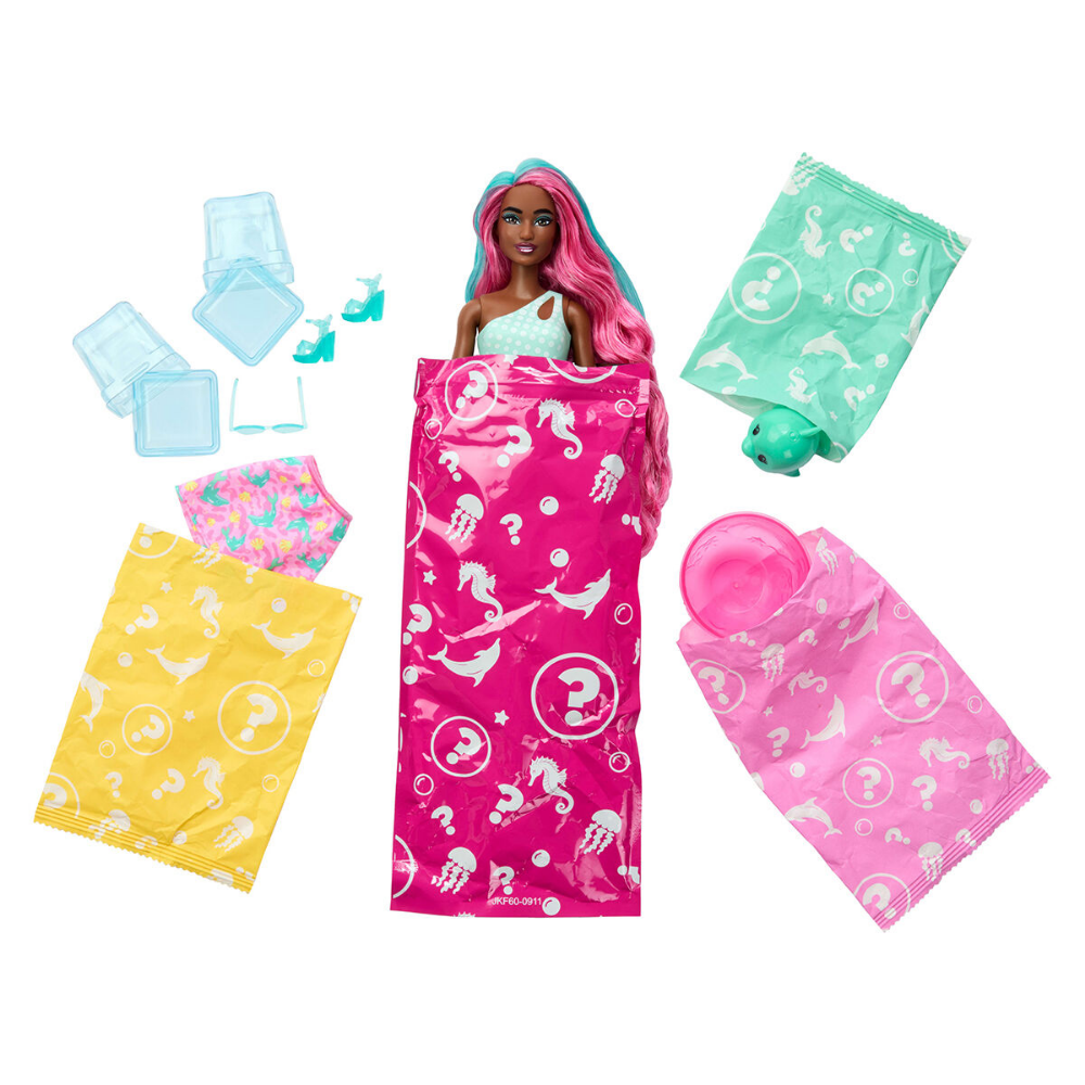 JKF60 BARBIE POP REVEAL SURPRIZ BEBEK - MOR SACLI