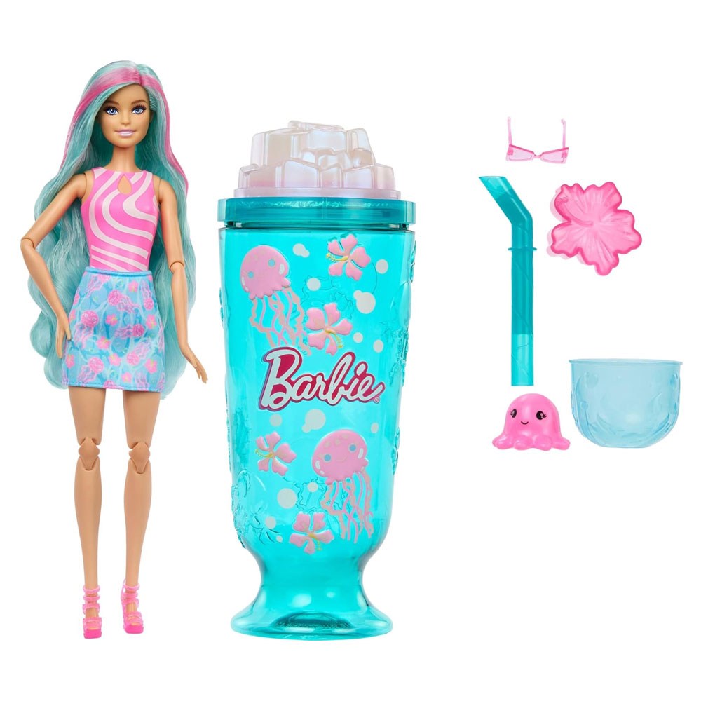 JKF62 BARBIE POP REVEAL SURPRIZ BEBEK - MAVI SACLI