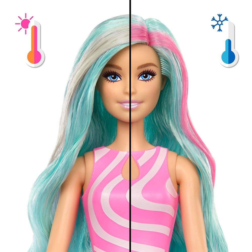 JKF62 BARBIE POP REVEAL SURPRIZ BEBEK - MAVI SACLI