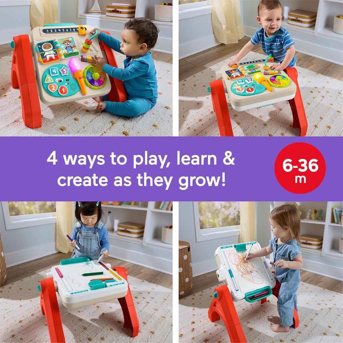 JLM96 FISHER PRICE EGLEN VE OGREN 4'U 1 ARADA AKTIVITE VE CIZIM MASASI