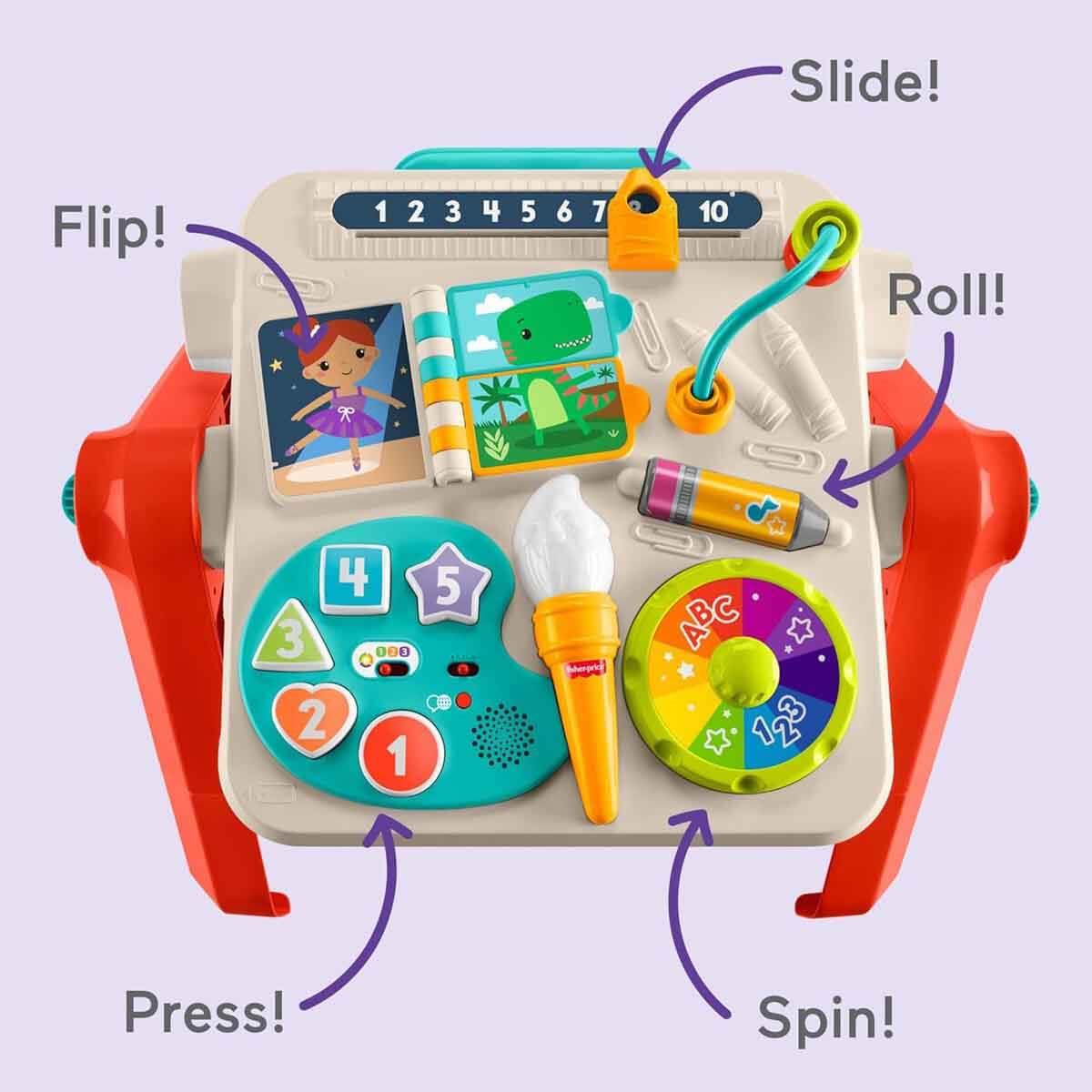 JLM96 FISHER PRICE EGLEN VE OGREN 4'U 1 ARADA AKTIVITE VE CIZIM MASASI