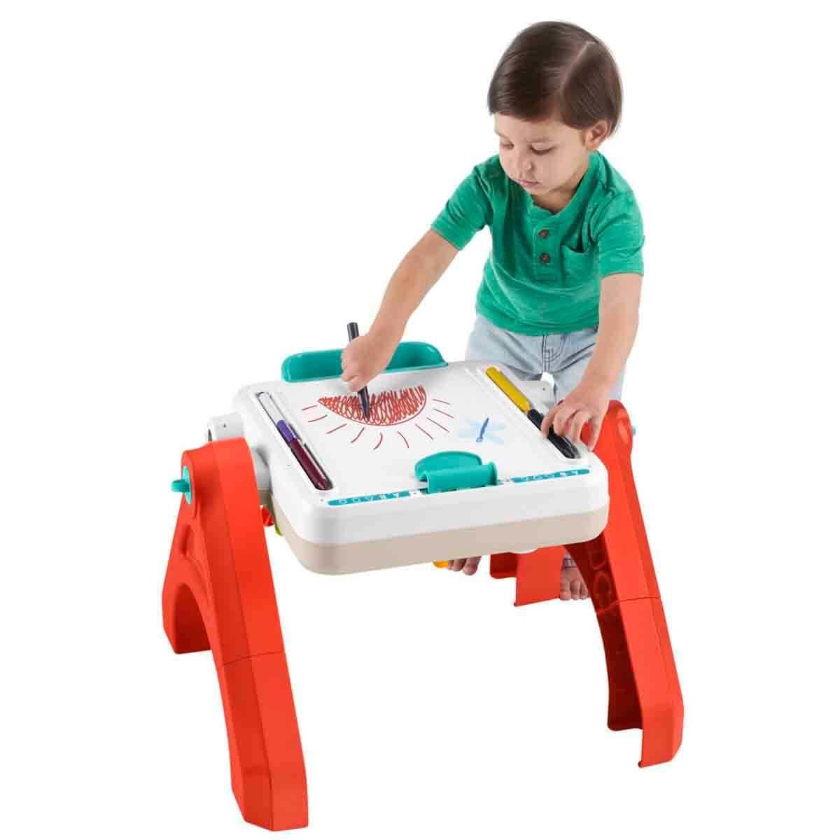 JLM96 FISHER PRICE EGLEN VE OGREN 4'U 1 ARADA AKTIVITE VE CIZIM MASASI