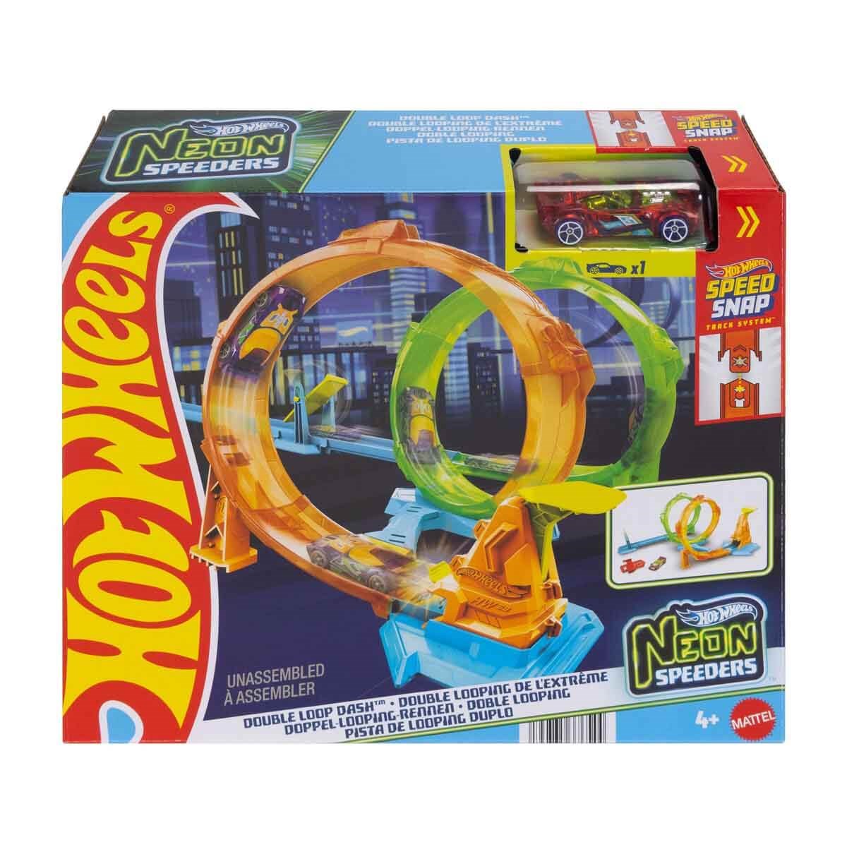 JMG49 HOT WHEELS STUNT TRACKS NEON SPEEDERS CIFT BURGULU YARIS SETI