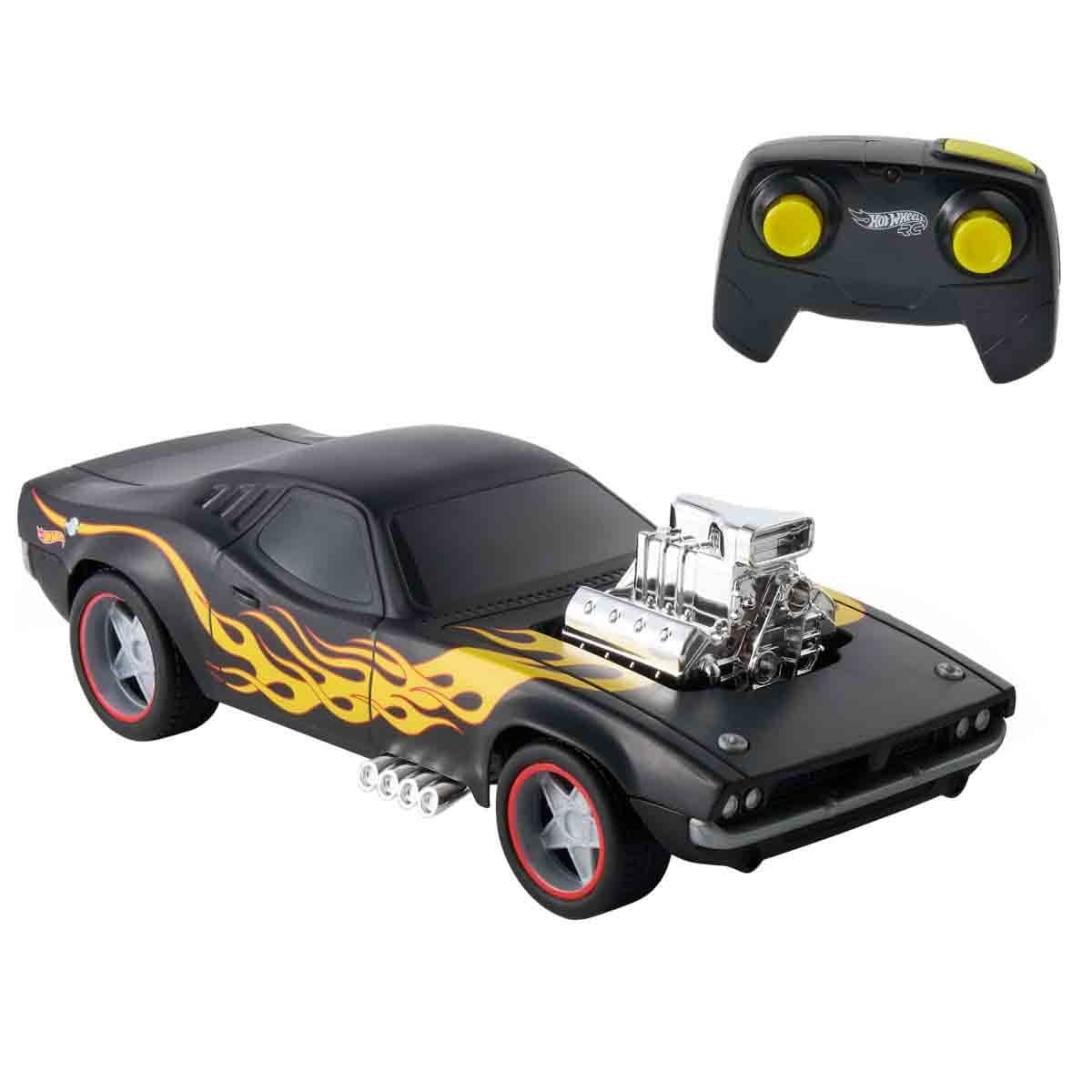 JNB89 HOT WHEELS UZAKTAN KUMANDALI 1:16 SIYAH RODGER DODGER