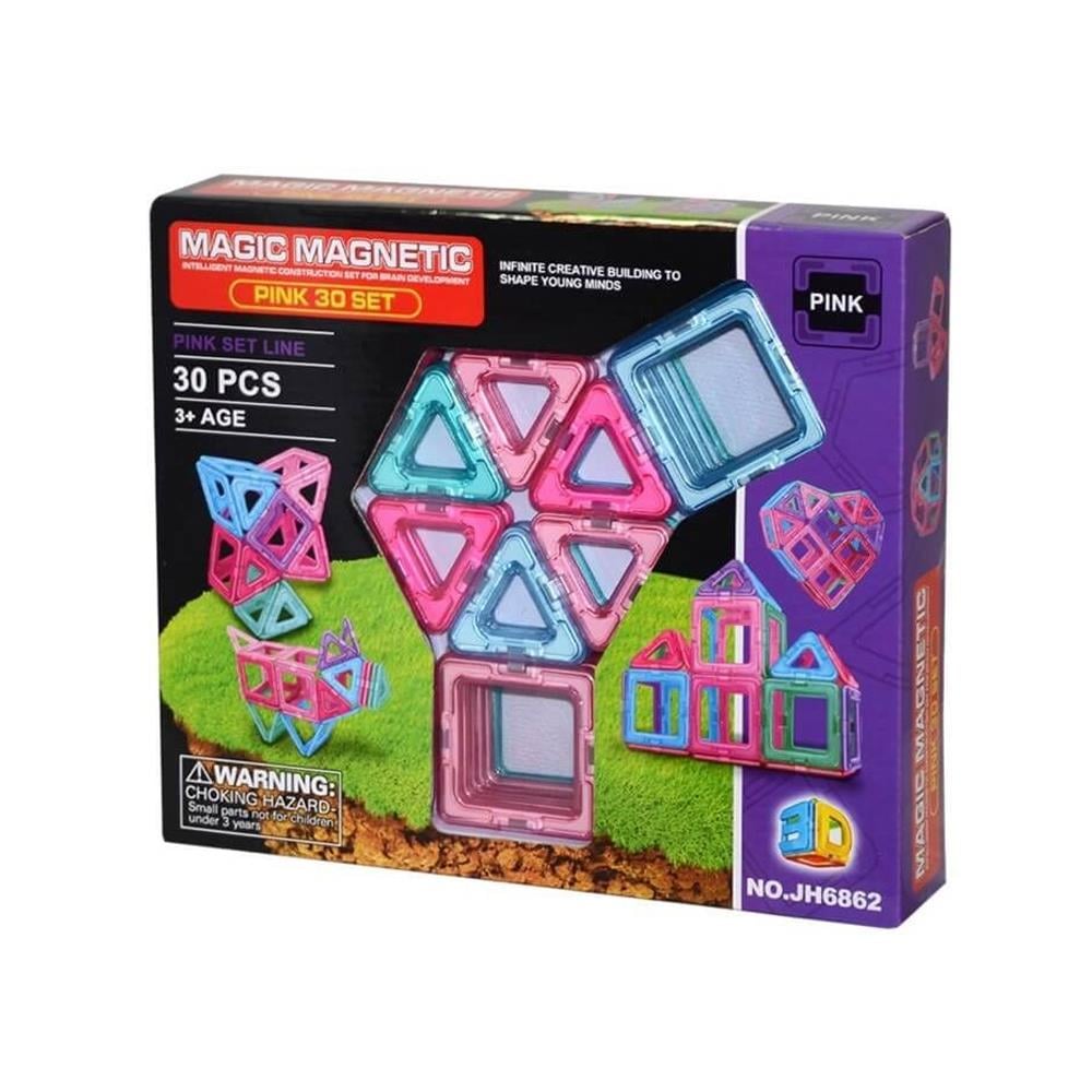 Kızılkaya Oyuncak Manyetik Lego 30 Parça Kare Üçgen KZL-JH6862