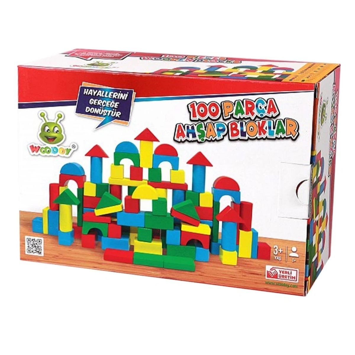 KR085 WOODOY 100 PARCA AHSAP BLOK