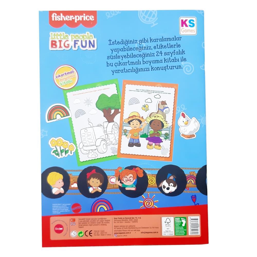 Ks Games Little People Coloring Sticker Book FP 13443