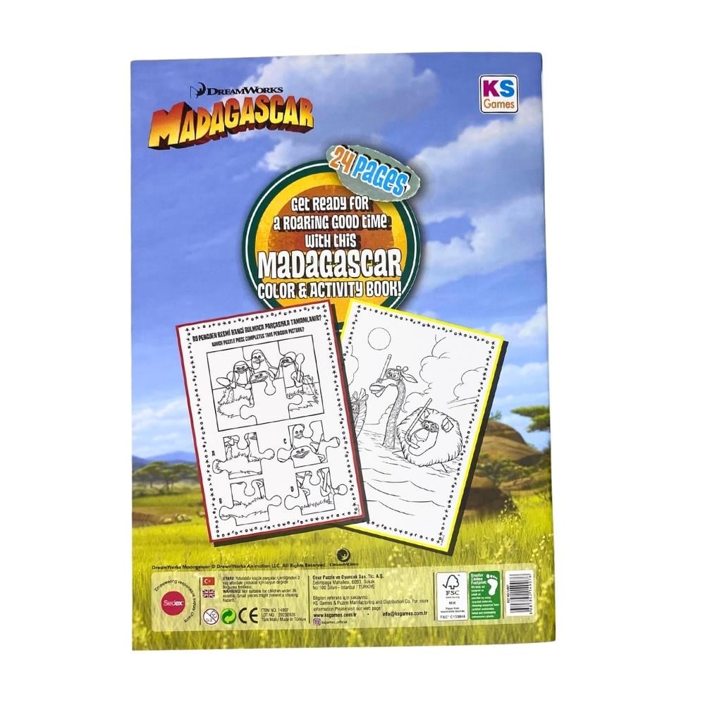 Ks Games Madagascar Boyama Ve Aktivite Kitabı 14907