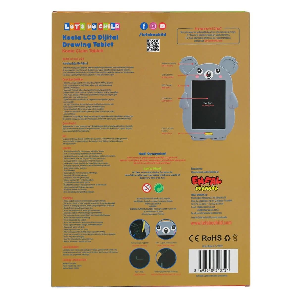 LC-31072 LC KOALA CIZIM TABLETI 8.5 INC