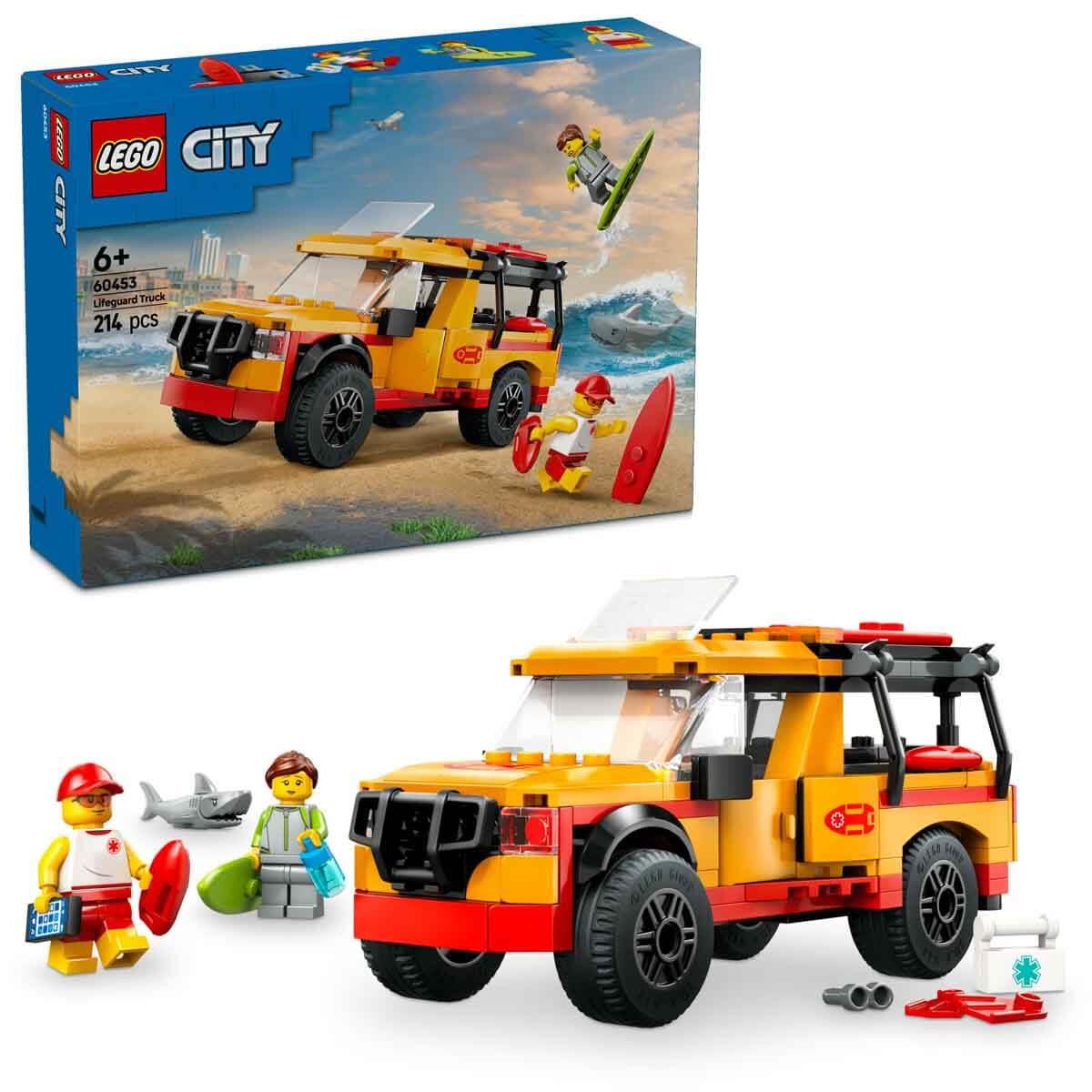 Lego City Cankurtaran Kamyoneti 2 Minifigür ve Köpek Balığı Figürü 60453