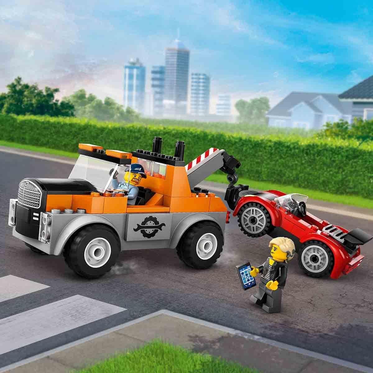 Lego City Çekici Kamyon ve Spor Araba Tamiri 60435 101 Parça