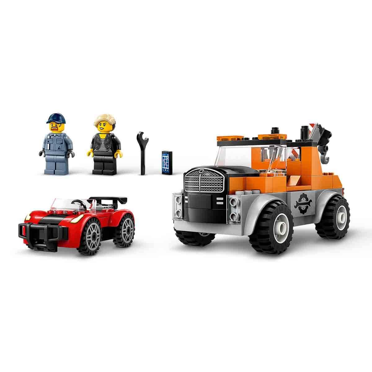 Lego City Çekici Kamyon ve Spor Araba Tamiri 60435 101 Parça