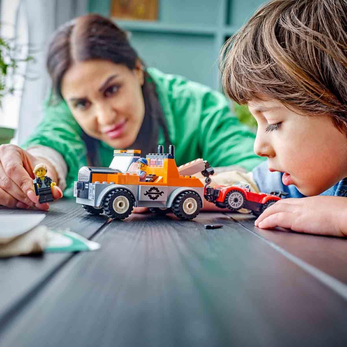 Lego City Çekici Kamyon ve Spor Araba Tamiri 60435 101 Parça