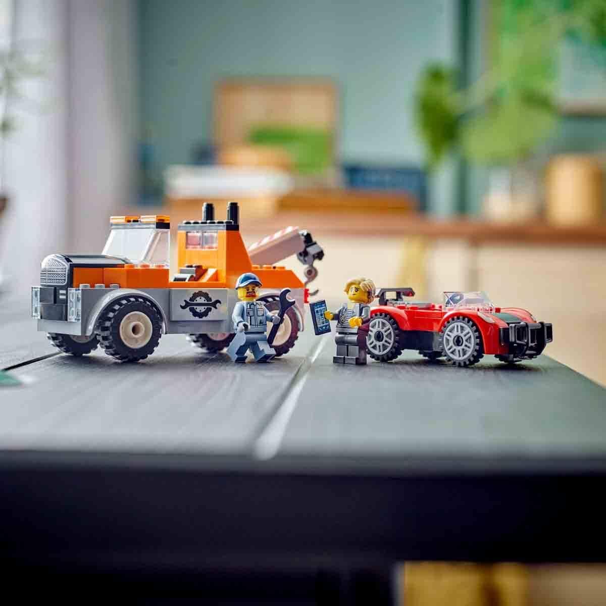 Lego City Çekici Kamyon ve Spor Araba Tamiri 60435 101 Parça
