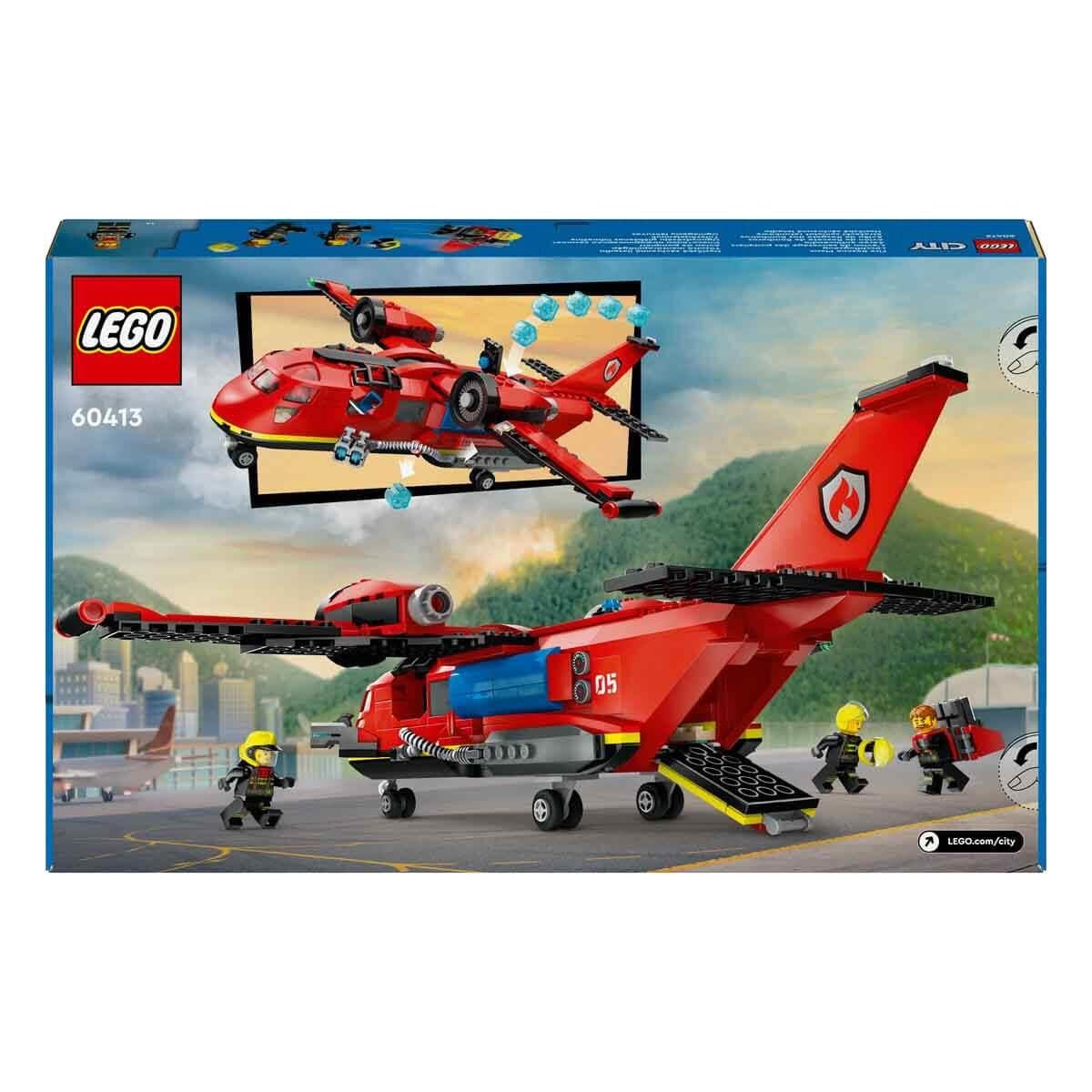 Lego City İtfaiye Kurtarma Uçağı 60413 - 6 Yaş ve Üzeri Çocuklar için İtfaiyeci Minifigürü İçeren Yaratıcı Oyuncak Yapım Seti 478 Parça