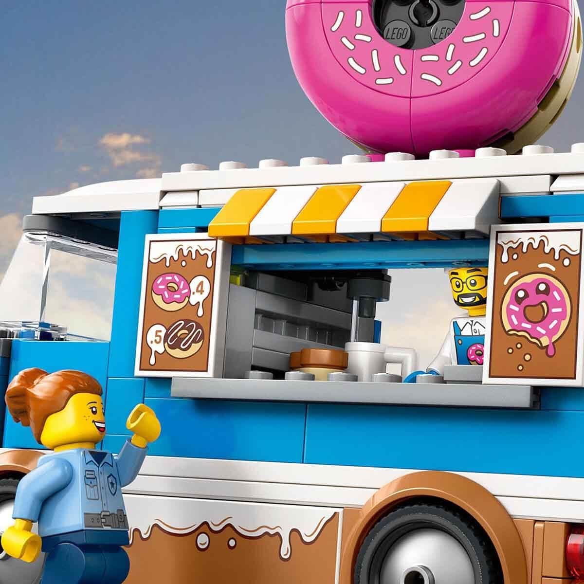 Lego Donut Kamyonu Yaratıcı Oyuncak Yapım Seti 196 Parça LSC60452