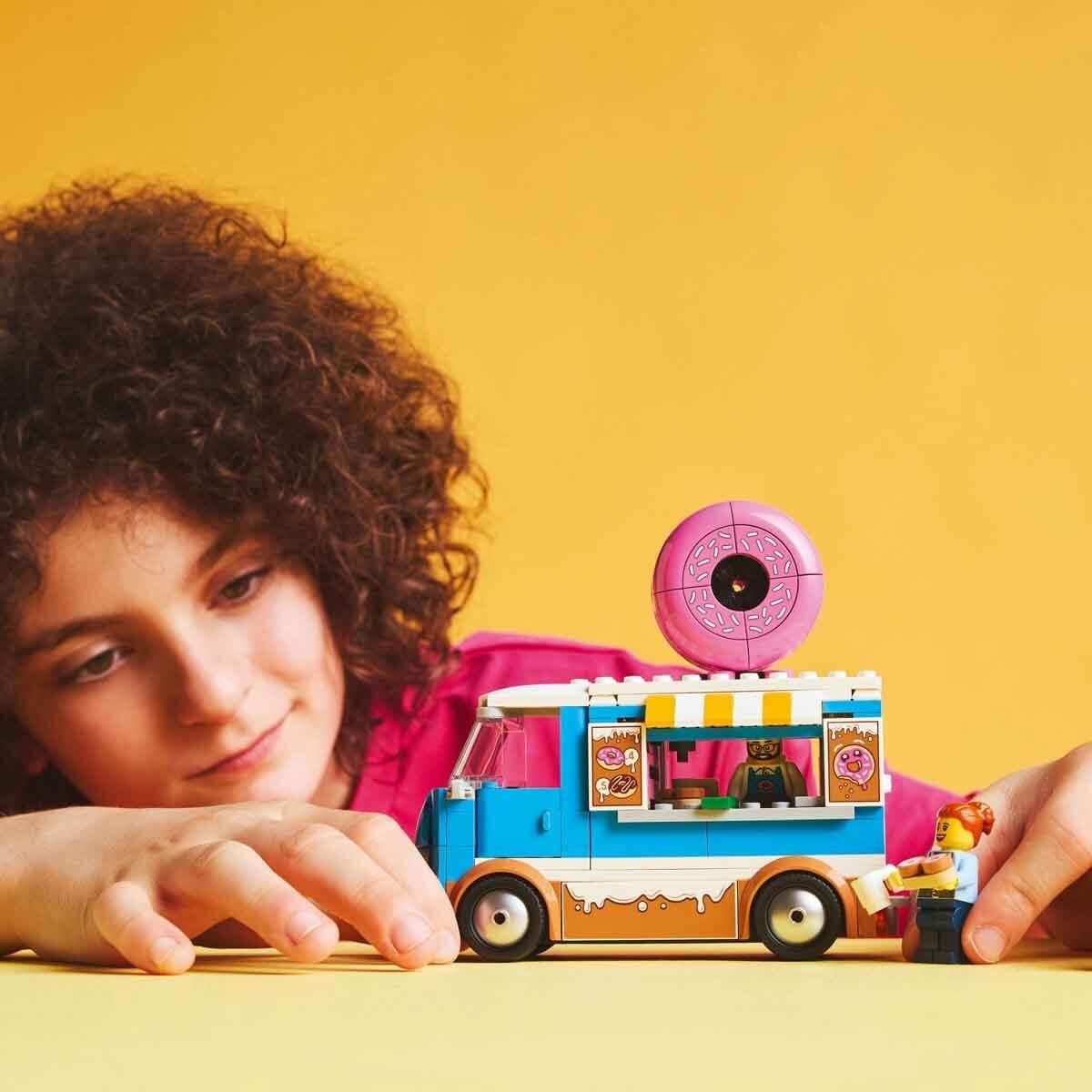 Lego Donut Kamyonu Yaratıcı Oyuncak Yapım Seti 196 Parça LSC60452