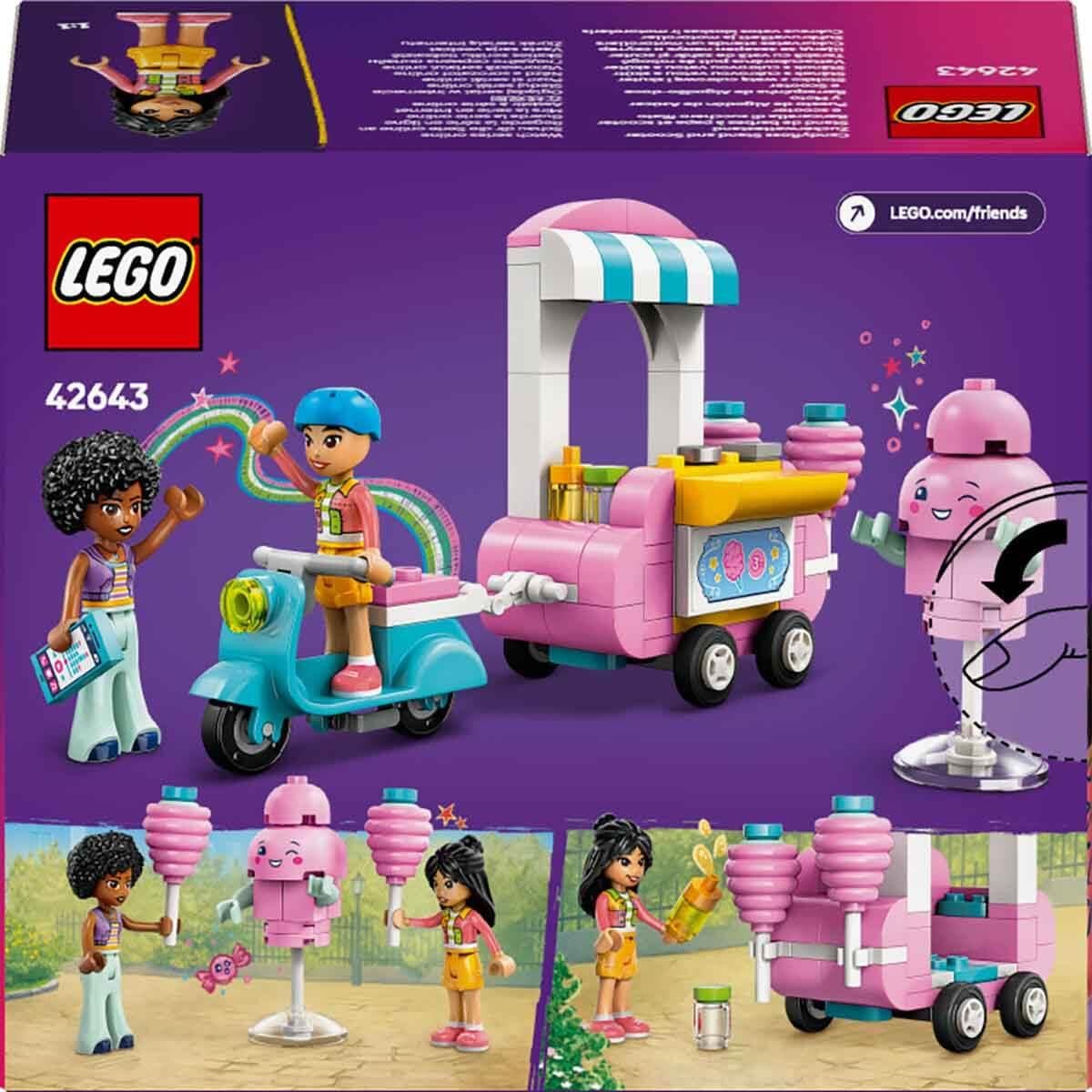 Lego Friends Pamuk Şeker Standı ve Scooter 42643 6 Yaş ve Üzeri Çocuklar için Mini Bebek İçeren Yaratıcı Oyuncak Yapım Seti 110 Parça
