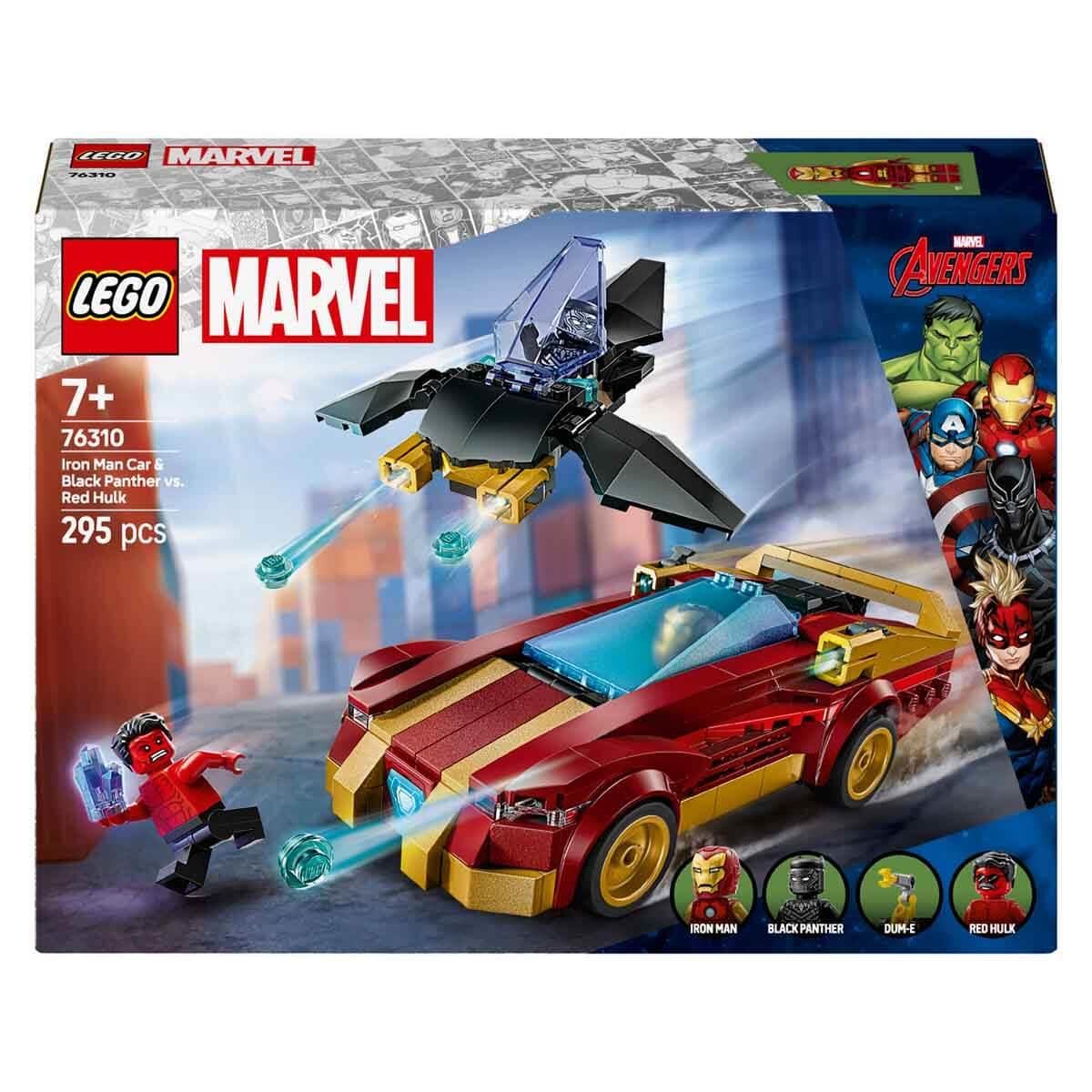 Lego Marvel Iron Man Arabası ile Black Panther, Red Hulk'a Karşı 76310