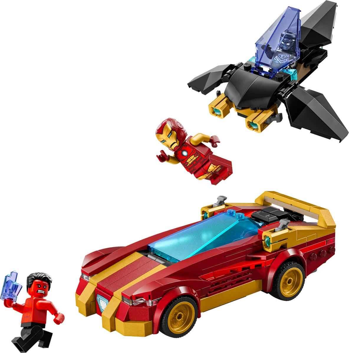 Lego Marvel Iron Man Arabası ile Black Panther, Red Hulk'a Karşı 76310