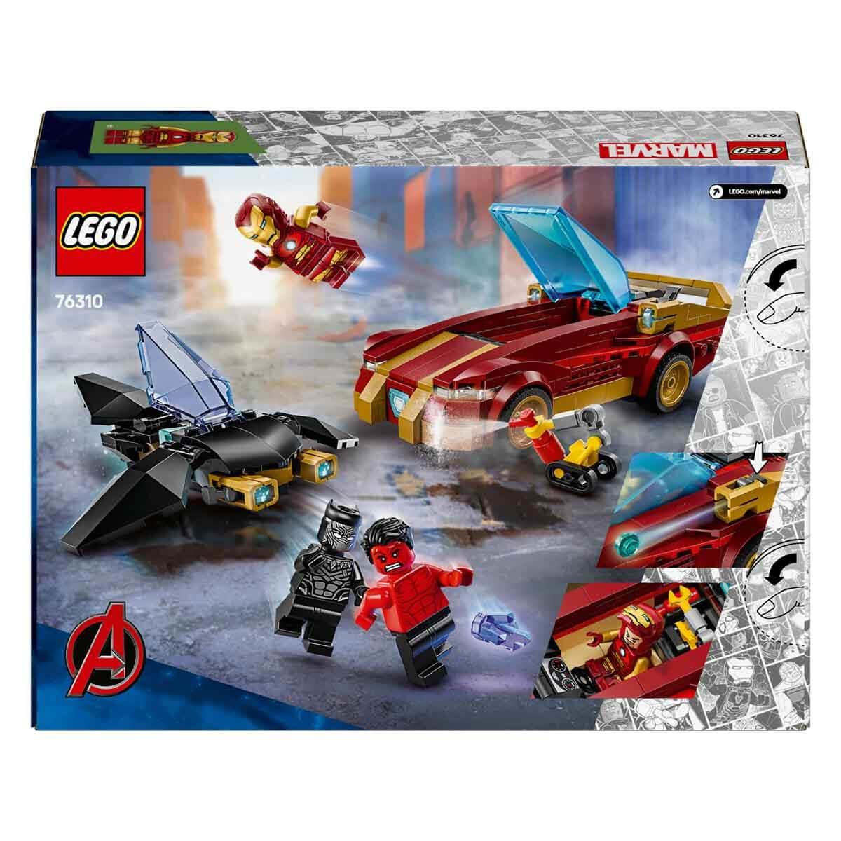 Lego Marvel Iron Man Arabası ile Black Panther, Red Hulk'a Karşı 76310