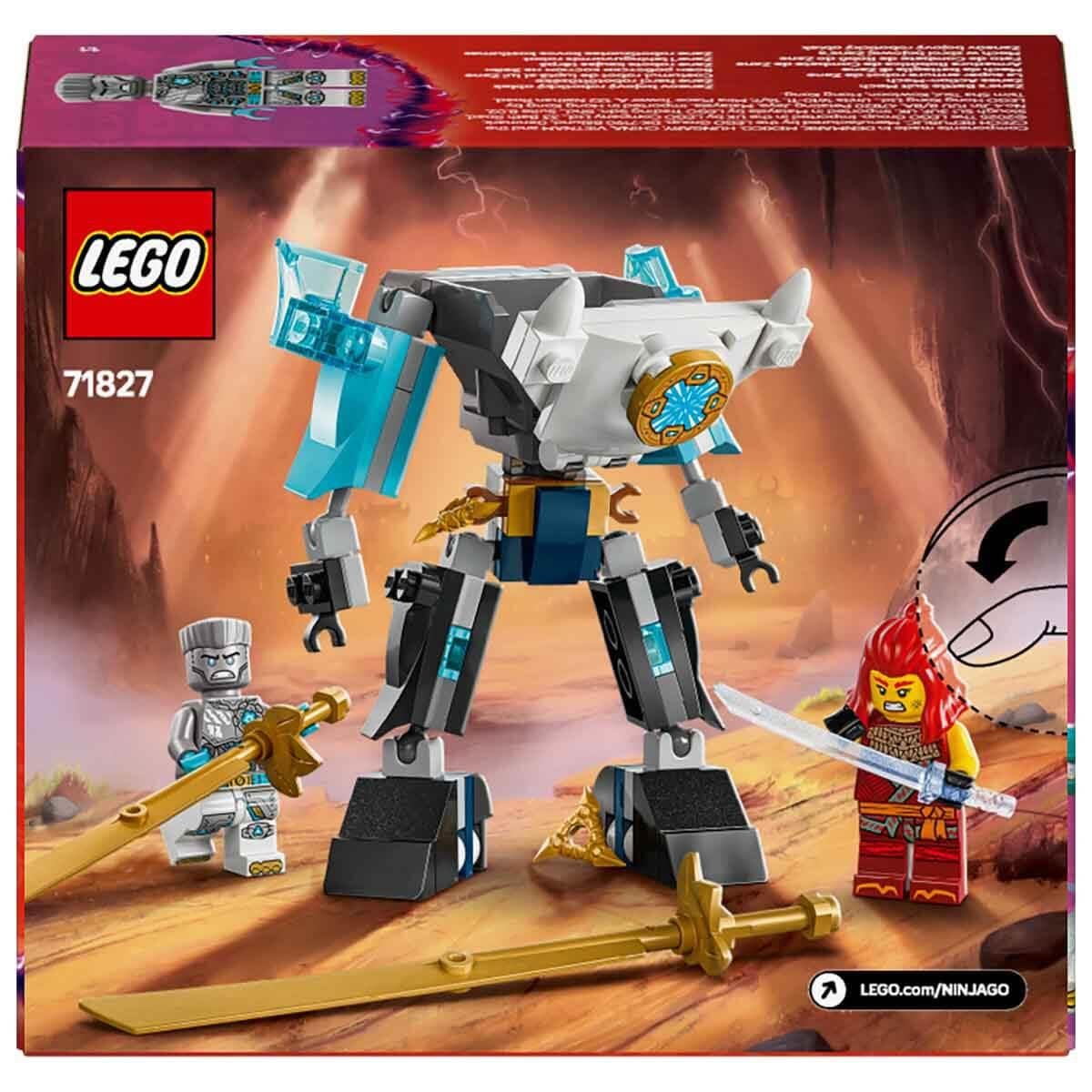 Lego Ninjago Zane'in Savaş Zırhı Mech'i 71827 - 6 Yaş ve Üzeri Çocuklar için 3 Minifigürlü Yaratıcı Oyuncak Yapım Seti 92 Parça