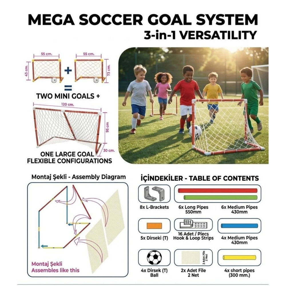 MEGA SOCCER KALE (3 IN 1)