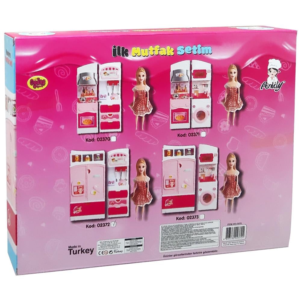 Oydaş Oyuncak İlk Mutfak Setim 2 Li Buzdolabı Çekmece Bebekli OYD-02372