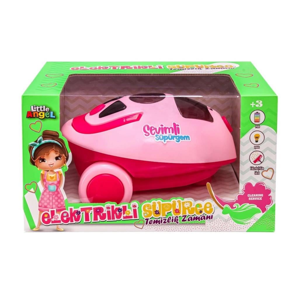 Oydaş Oyuncak Pilli Büyük Oyuncak Elektrikli Süpürge Pembe OYD-02602