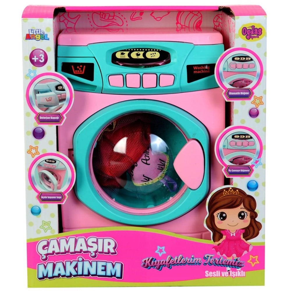 Pilli Sesli Işıklı Büyük Çamaşır Makinası OYD-02608