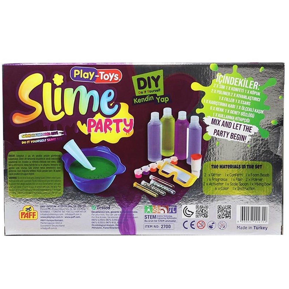 Playtoys Diy Party Slime Hazırlama Seti 2700