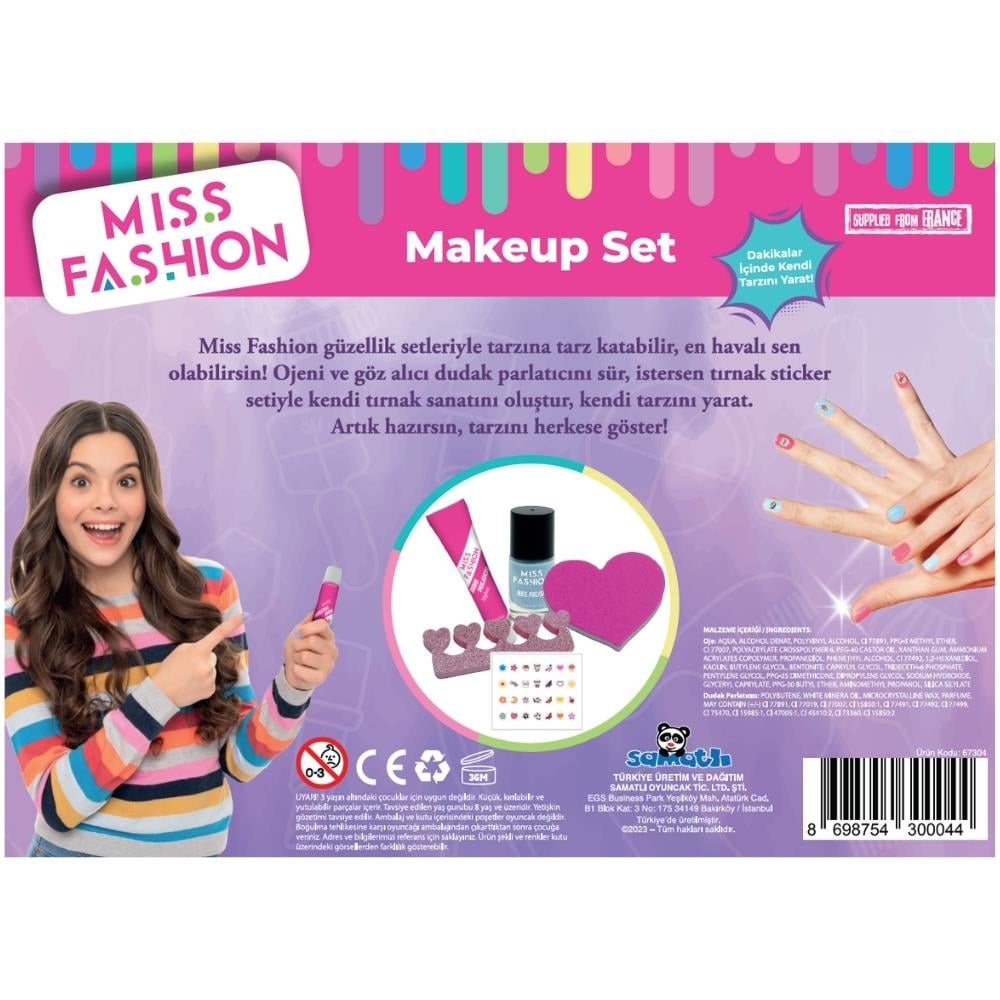 Samatlı Oyuncak Miss Fashion Makeup Makyaj Seti 67304
