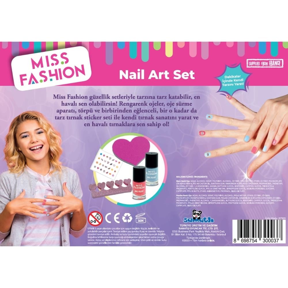 Samatlı Oyuncak Miss Fashion Nail Art Makyaj Set 67303