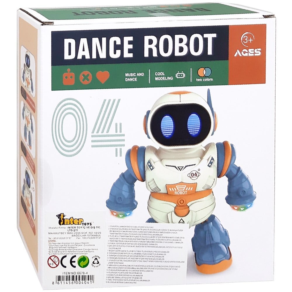Sesli Işıklı Pilli Robot 6678-4
